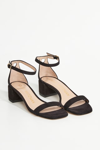 Sandales à talons en cuir de chèvre Nudistcurve - Noir