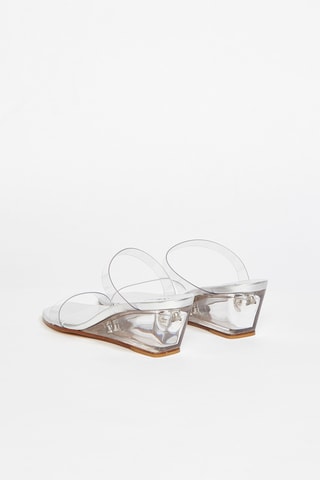Mules compensées Lucite Aleena - Transparent