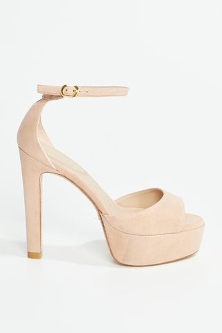 Sandales en cuir de chèvre Discoplatform - Rose poudré