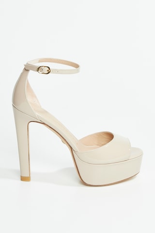 Sandales en cuir de veau Discoplatform - Ecru