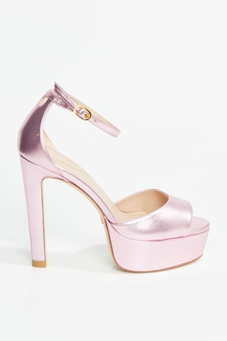 Sandales à talons en cuir de chèvre Discoplatform - Violet