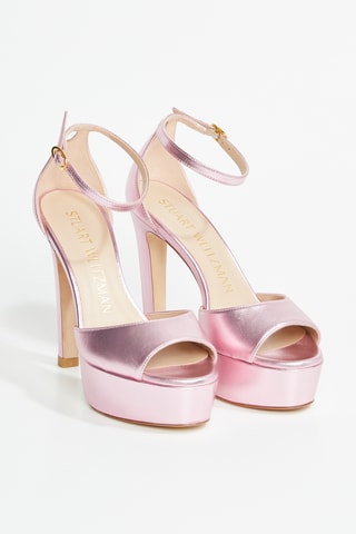 Sandales à talons en cuir de chèvre Discoplatform - Violet