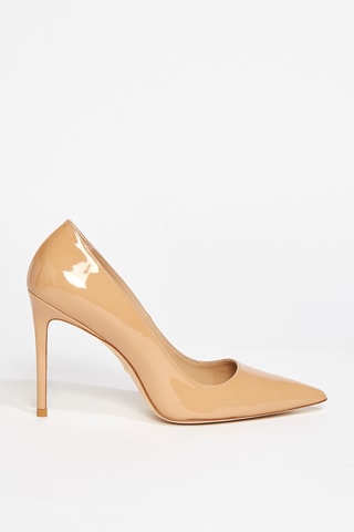 Escarpins en cuir de veau verni Stuart - Beige