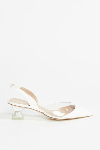 Escarpins en cuir de veau Luctesculptsling50pm - Blanc