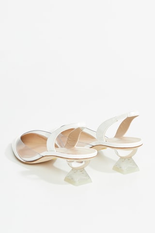 Escarpins en cuir de veau Luctesculptsling50pm - Blanc