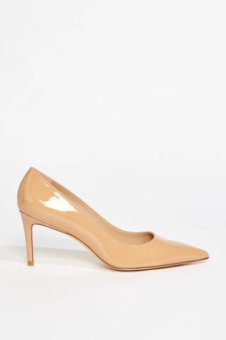 Escarpins en cuir de veau verni Stuart - Beige