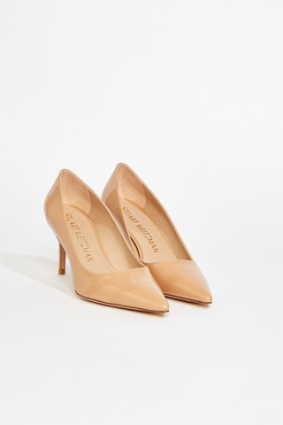 Escarpins en cuir de veau verni Stuart - Beige