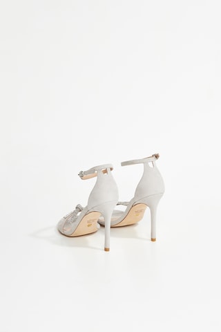 Sandales à talons en cuir de chèvre Nudist - Blanc