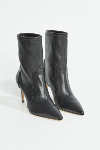 Bottines en cuir d’agneau Stuart - Noir