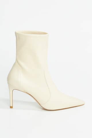 Bottines en cuir d’agneau Stuart - Ecru