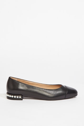Ballerines en cuir d’agneau Pearl - Noir