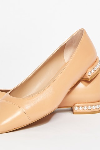 Ballerines en cuir d’agneau Pearl - Nude