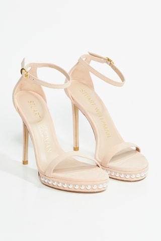 Sandales en cuir de chèvre Nudistdisco - Rose poudré