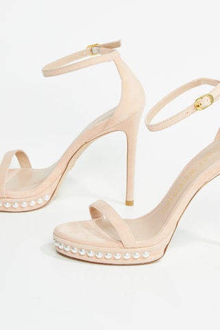 Sandales en cuir de chèvre Nudistdisco - Rose poudré