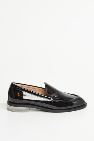 Mocassins en cuir de veau verni Palmer Lucite - Noir