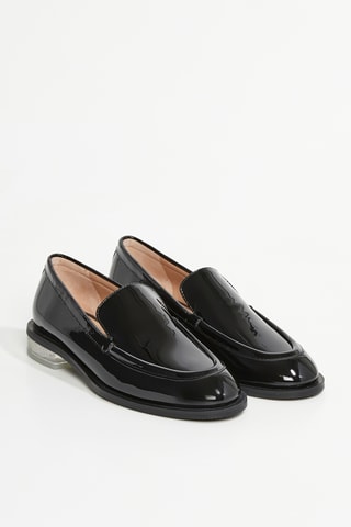 Mocassins en cuir de veau verni Palmer Lucite - Noir