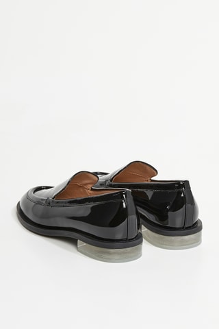 Mocassins en cuir de veau verni Palmer Lucite - Noir