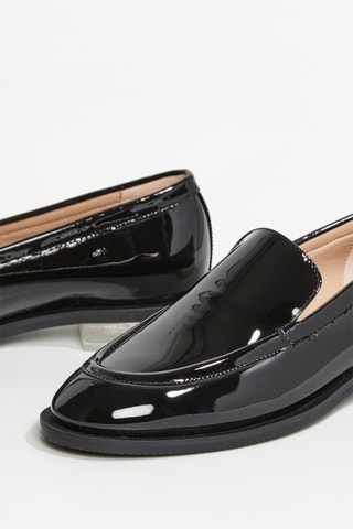 Mocassins en cuir de veau verni Palmer Lucite - Noir