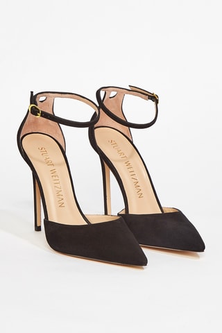 Sandales à talons en cuir de chèvre Stuart - Noir