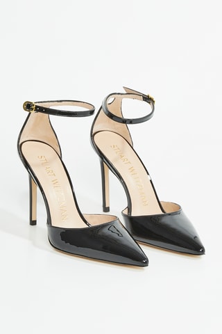 Escarpins en cuir de veau verni Stuart - Noir