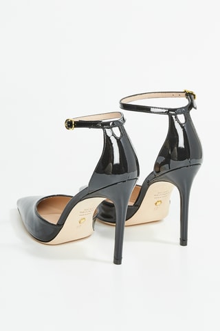 Escarpins en cuir de veau verni Stuart - Noir