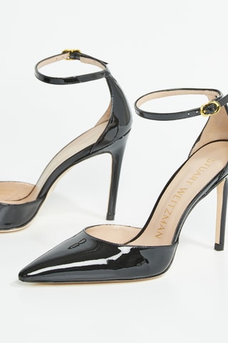 Escarpins en cuir de veau verni Stuart - Noir