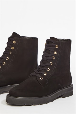Bottines en cuir de chèvre Mila - Noir