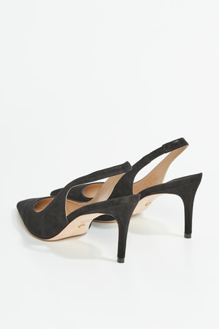 Escarpins en cuir de chèvre nubuck Stuart - Noir