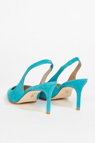 Escarpins en cuir de chèvre nubuck Stuart - Turquoise