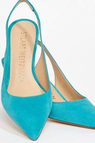 Escarpins en cuir de chèvre nubuck Stuart - Turquoise