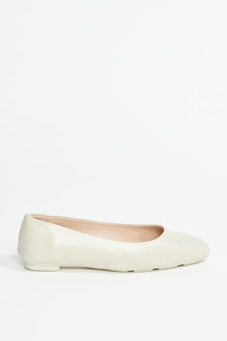 Ballerines en cuir d’agneau Pirouette - Ecru