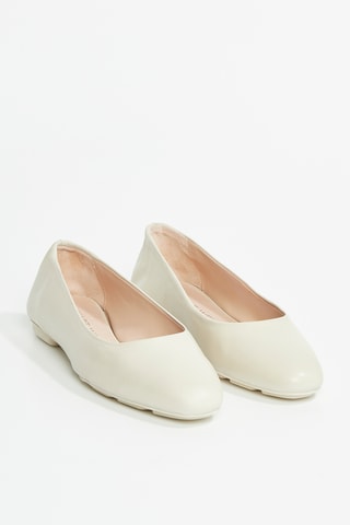 Ballerines en cuir d’agneau Pirouette - Ecru