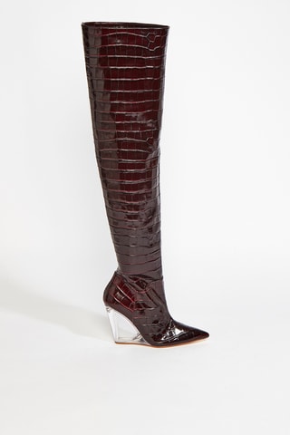 Bottes en cuir de veau Lucite - Violet