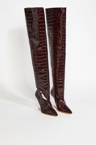 Bottes en cuir de veau Lucite - Violet