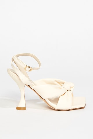 Sandales à talons en cuir d’agneau Playa - Ecru