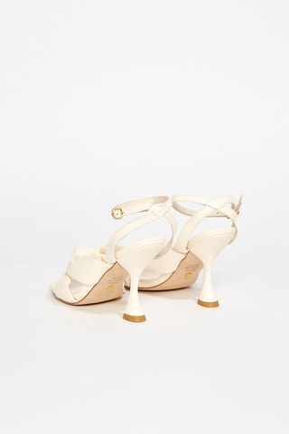 Sandales à talons en cuir d’agneau Playa - Ecru