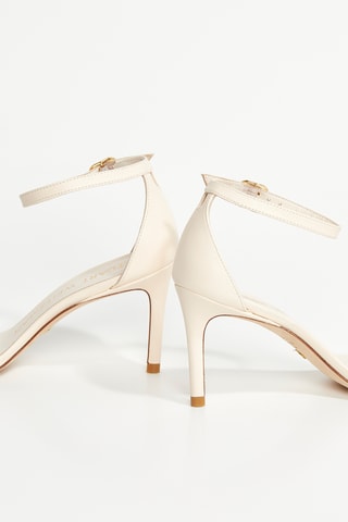 Sandales à talons en cuir de veau Nunakedcurve - Ecru