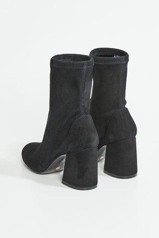 Bottines en cuir de chèvre Flareblock - Noir