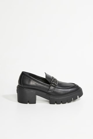 Mocassins à talons en cuir de veau Maverick Soho - Noir