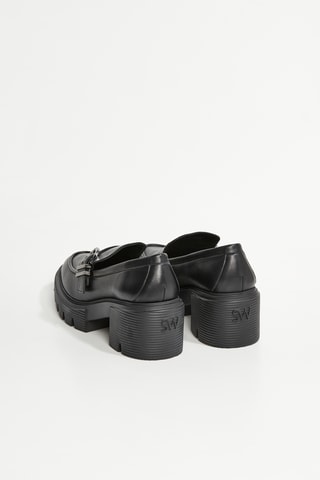 Mocassins à talons en cuir de veau Maverick Soho - Noir