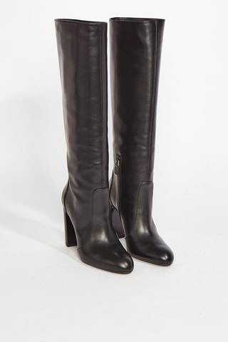 Bottes en cuir de veau Vida - Noir