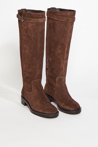 Bottes en cuir de veau nubuck Maverick - Marron