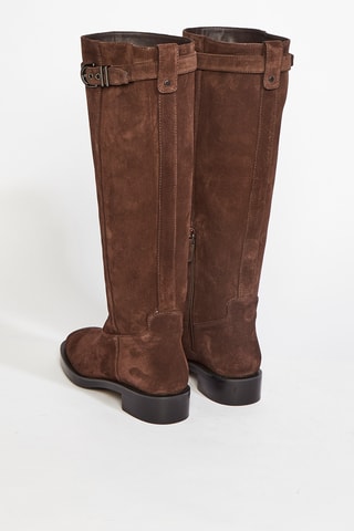 Bottes en cuir de veau nubuck Maverick - Marron