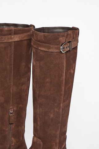 Bottes en cuir de veau nubuck Maverick - Marron