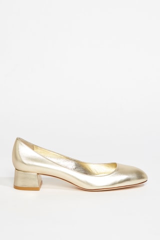 Escarpins en cuir de chèvre Vivienne - Doré