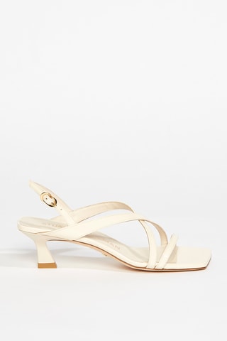 Sandales à talons en cuir de veau Oasis - Beige