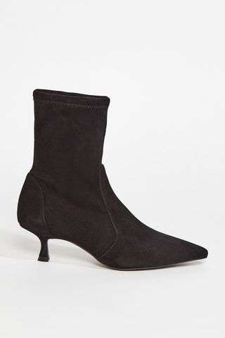 Bottines en cuir de chèvre Naomi - Noir