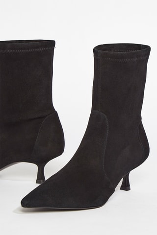 Bottines en cuir de chèvre Naomi - Noir