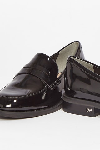 Mocassins en cuir verni Emi - Noir