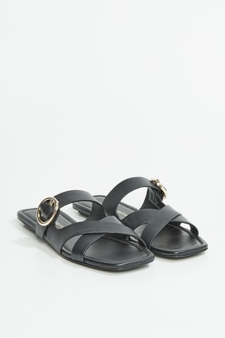 Mules en cuir Villa - Noir